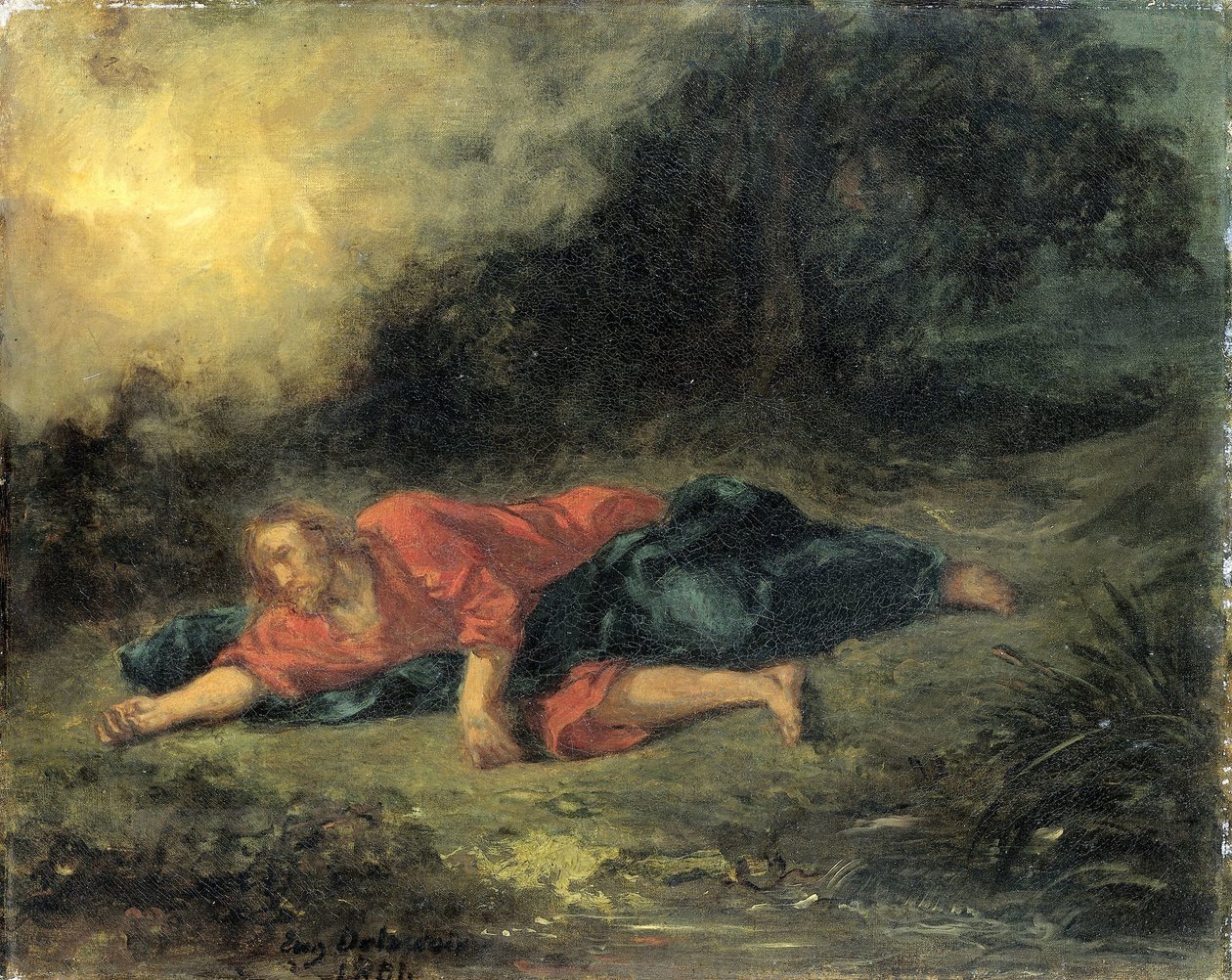 Kval i trädgården av Eugène Delacroix