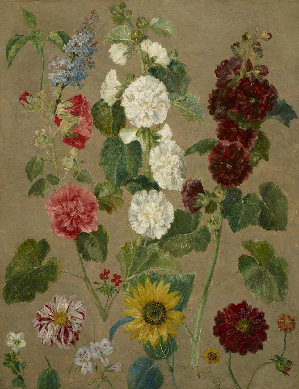 Utan titel [blommor] av Eugène Delacroix