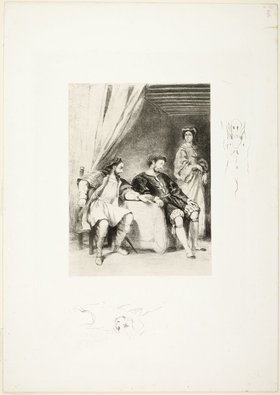 Weislingen hålls fånge av Goetz av Eugène Delacroix