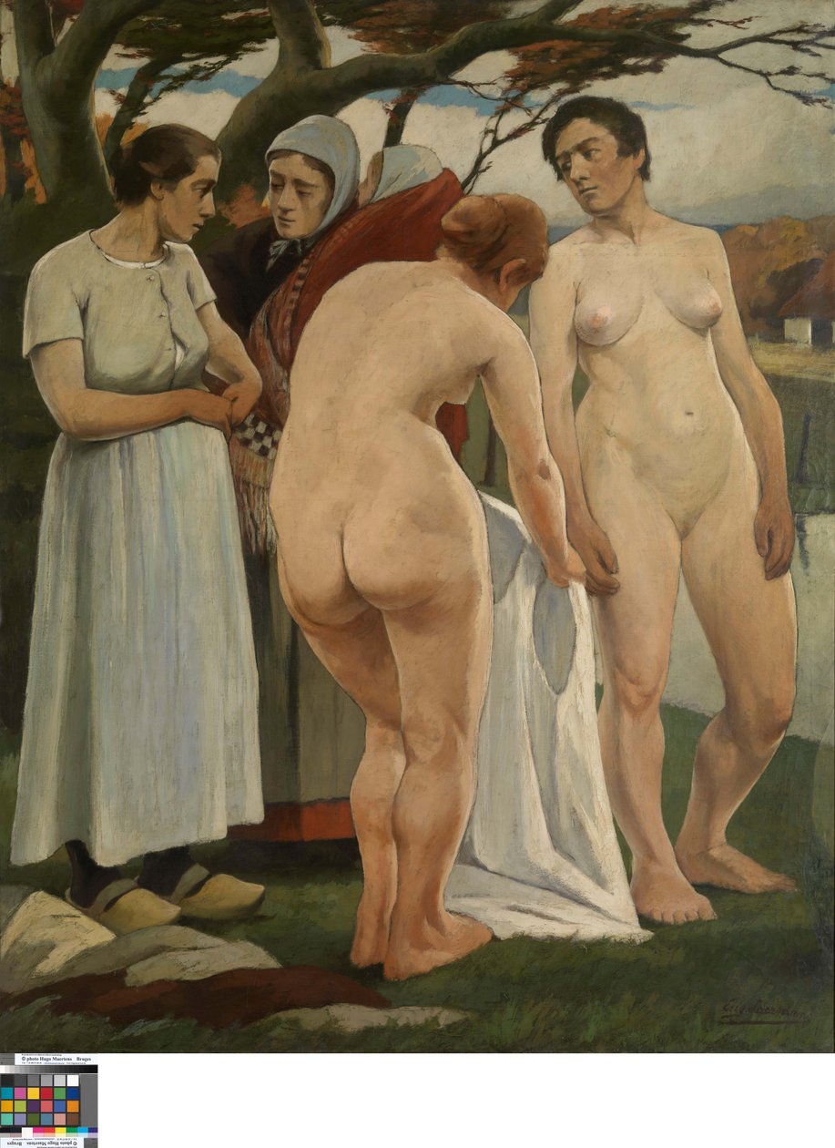 Badande kvinnor av Eugene Laermans