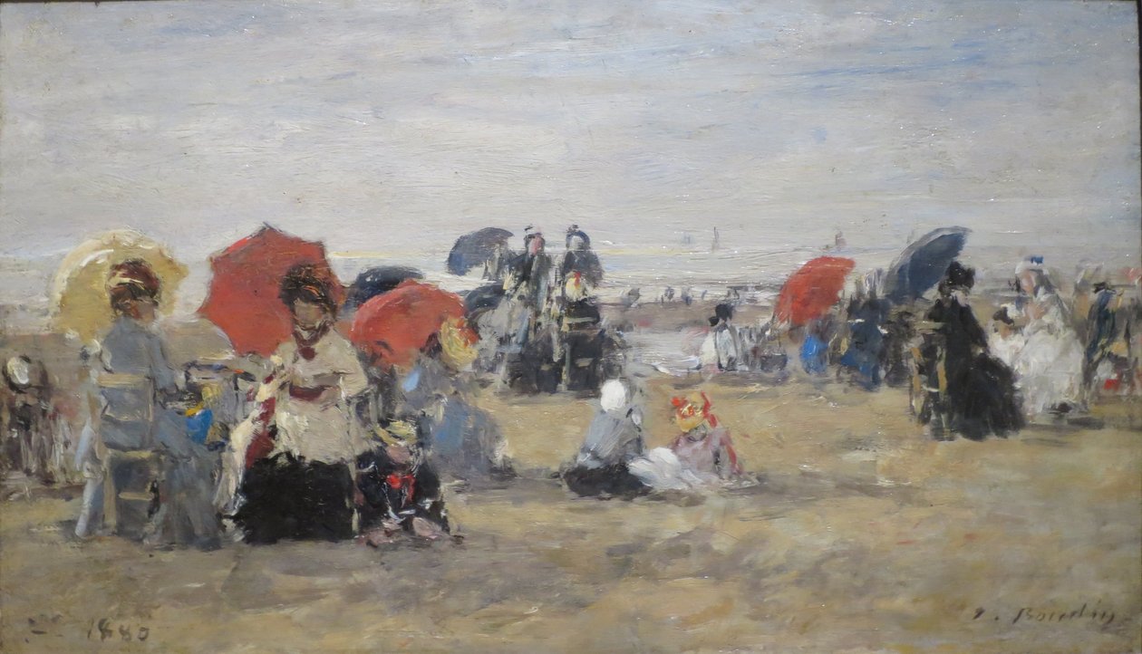 Strand vid Trouville av Eugene Louis Boudin