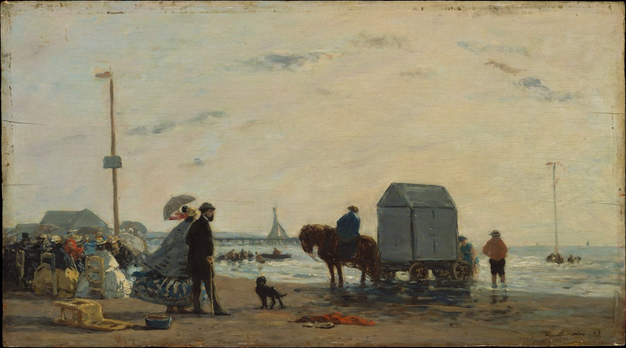 På stranden vid Trouville av Eugene Louis Boudin