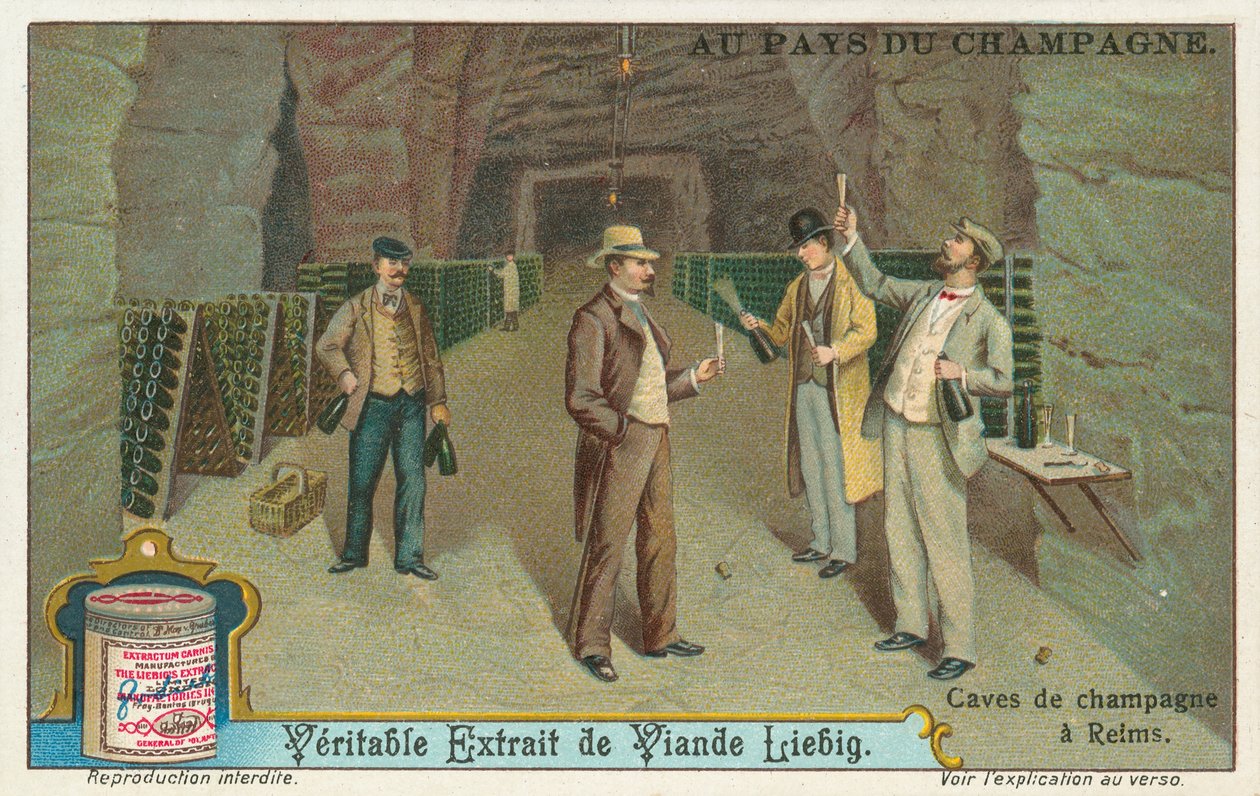Champagne, Liebig-kort, början av 1900-talet (chromo) av European School
