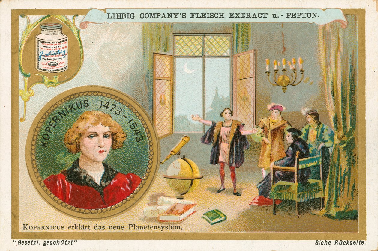 Kopernikus, Liebig-kort, början av 1900-talet (chromo) av European School