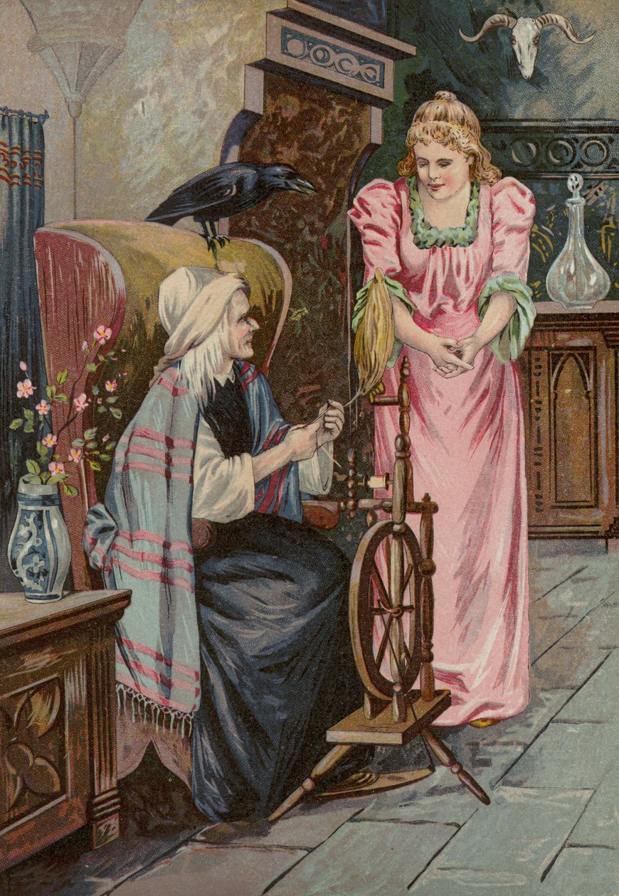 Grimms sagor: Briar Rose (chromolitho) av European School