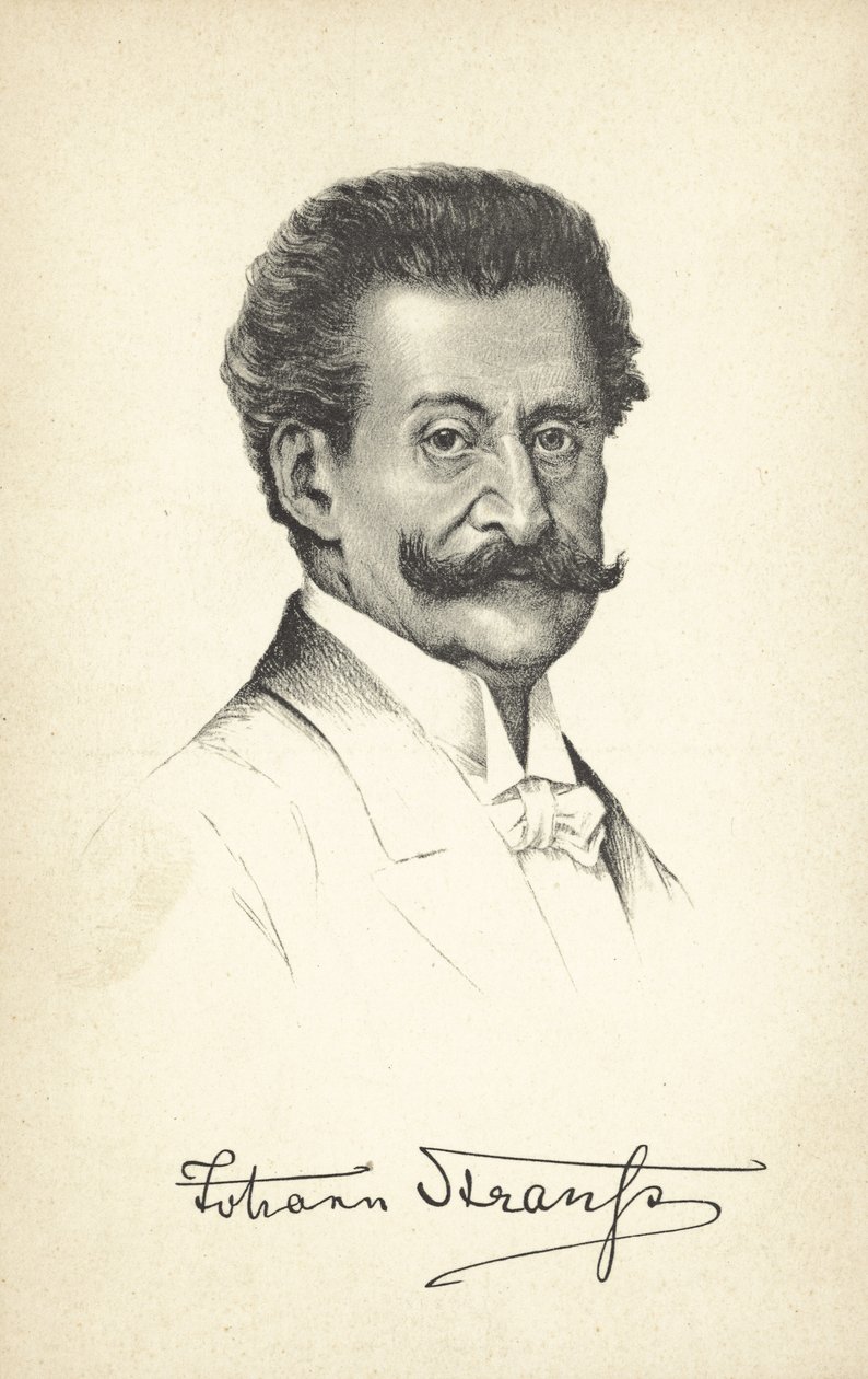 Johann Strauss den yngre (litografi) av European School