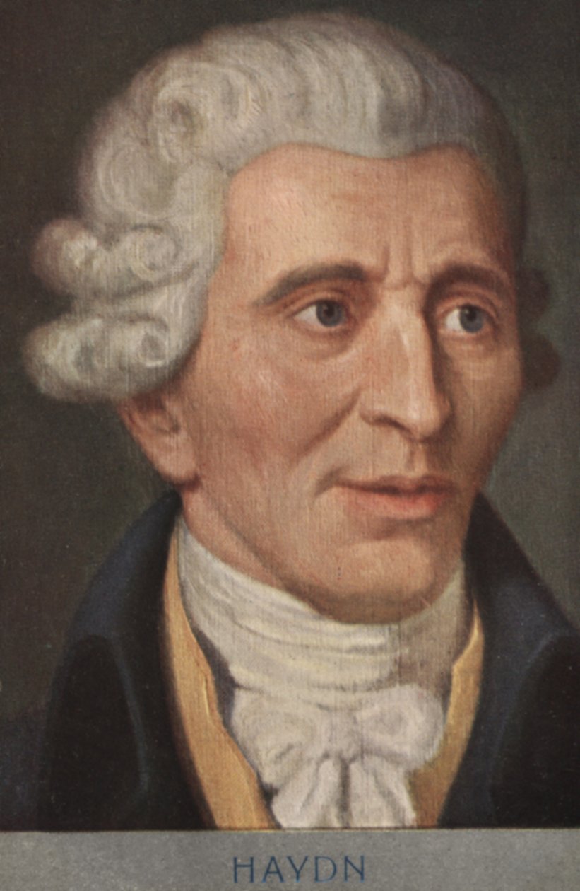 Joseph Haydn (färglitografi) av European School