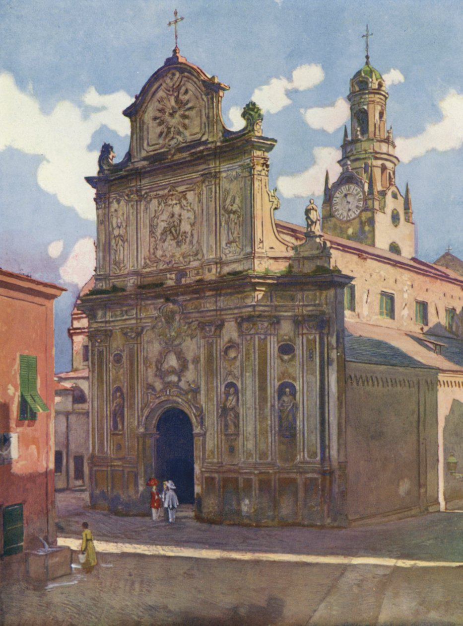San-Remo, La Cathedrale (färglitografi) av European School