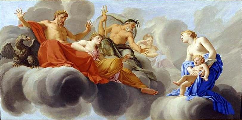  Life of Cupid - Venus Presents Cupid to Jupitern av Eustache Le Sueur