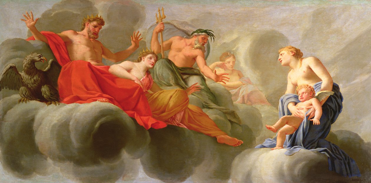 Venus presenterar Amor för Jupiter av Eustache Le Sueur