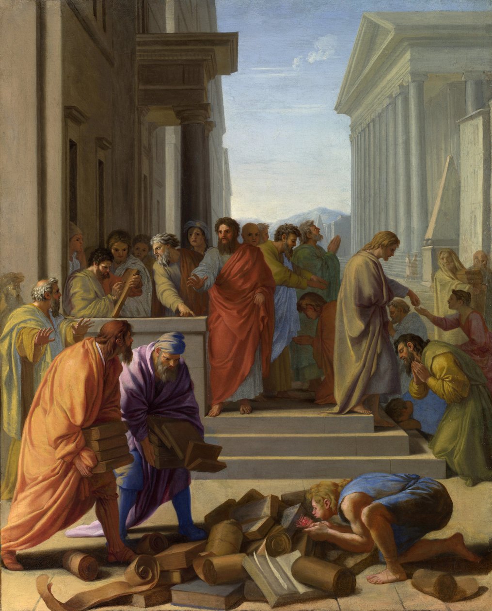 Paulus predikar i Efesos av Eustache Le Sueur