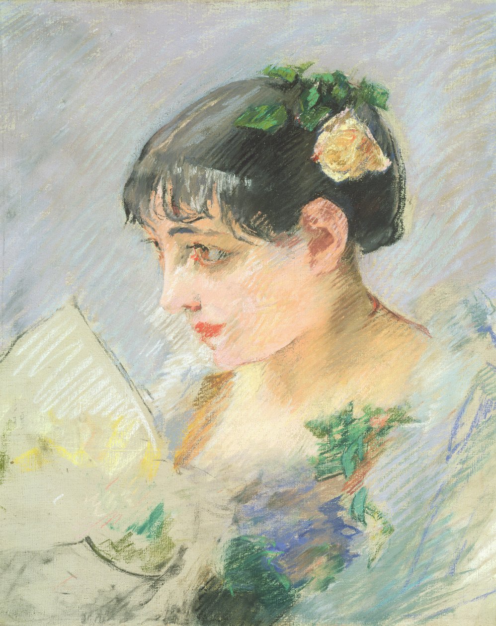 Den spanska kvinnan (pastell på papper) av Eva Gonzalès