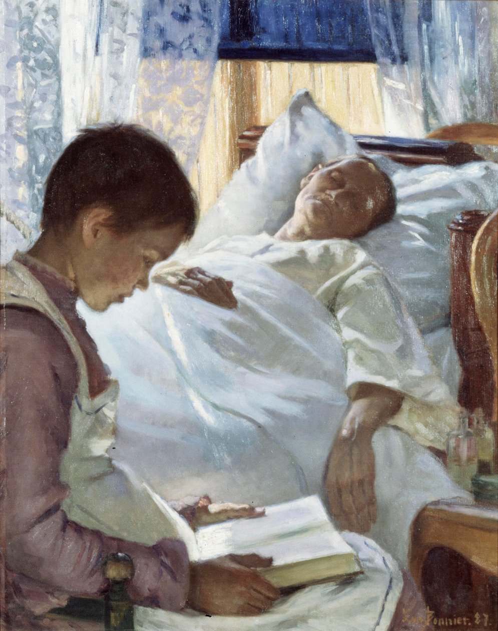 Reflektion i blått, 1887 av Eva Bonnier