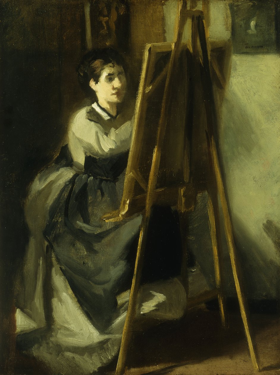 Den unga eleven; Den unge eleven, ca 1870 av Eva Gonzalès