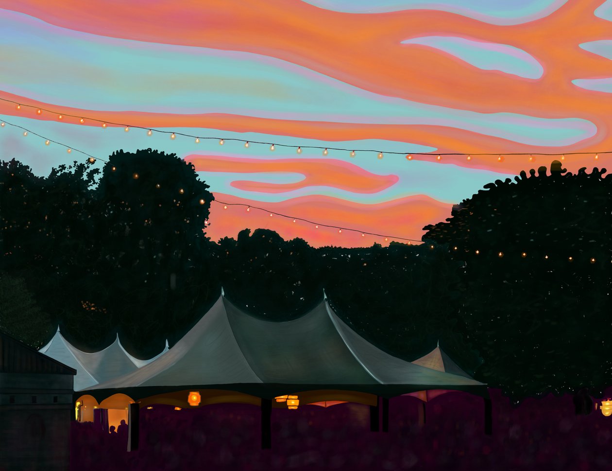 Bandshell prospect park (digital konst) av Evan Sklar