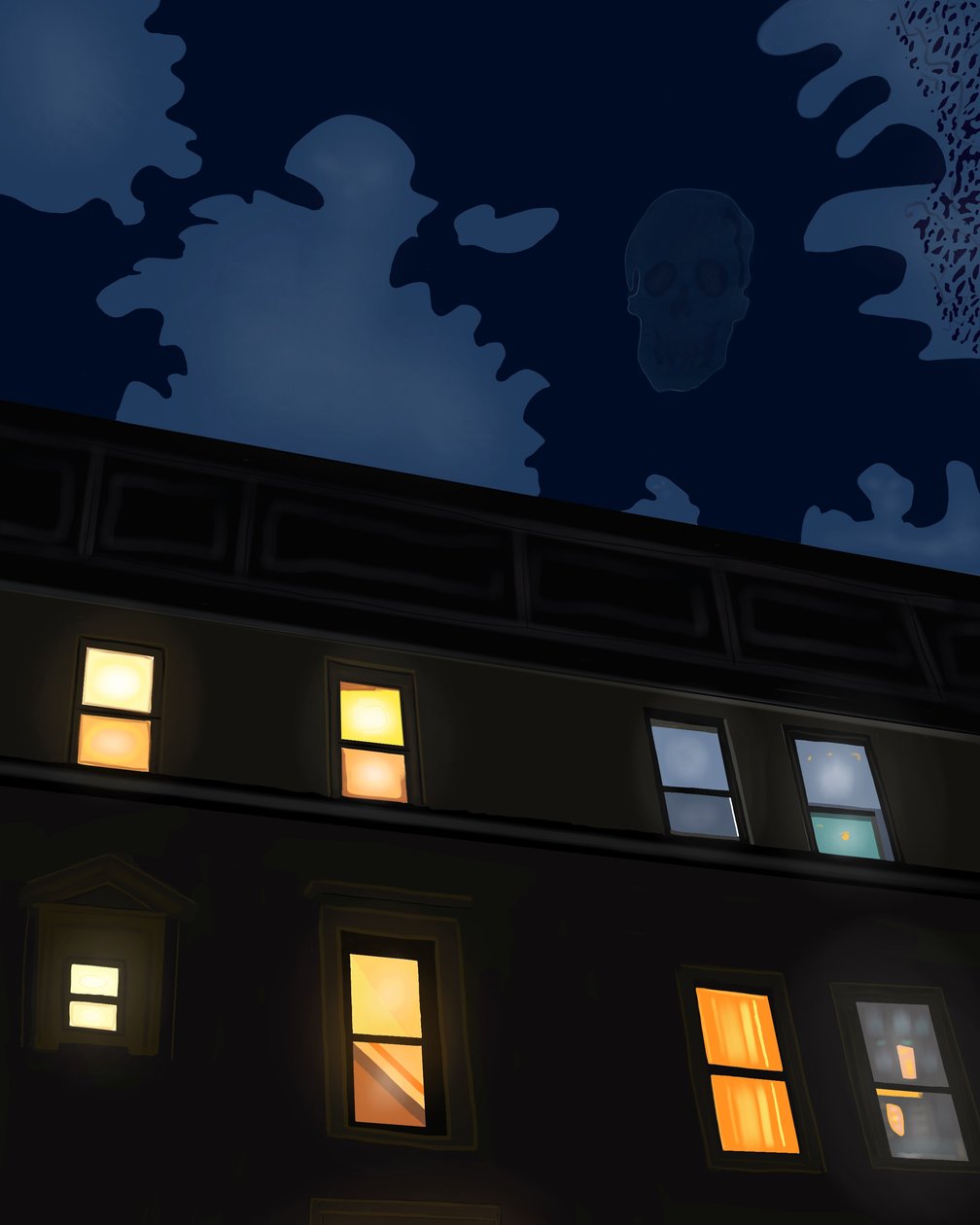 Halloween Night (digital konst) av Evan Sklar