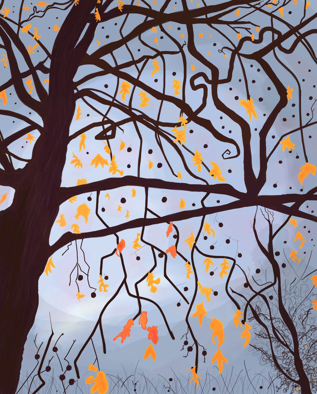 London Planetree , Brooklyn (digital konst) av Evan Sklar