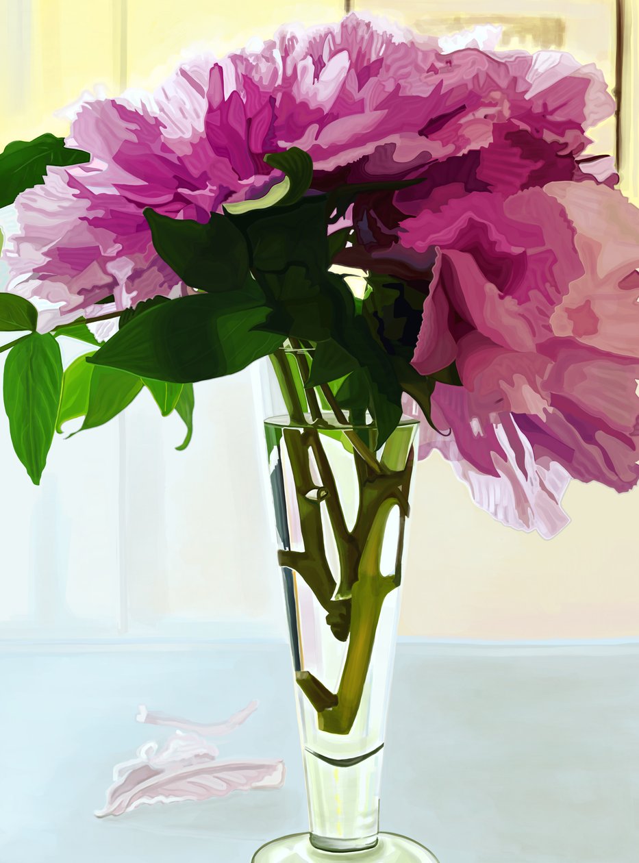 Magenta pioner i vas (digital konst) av Evan Sklar