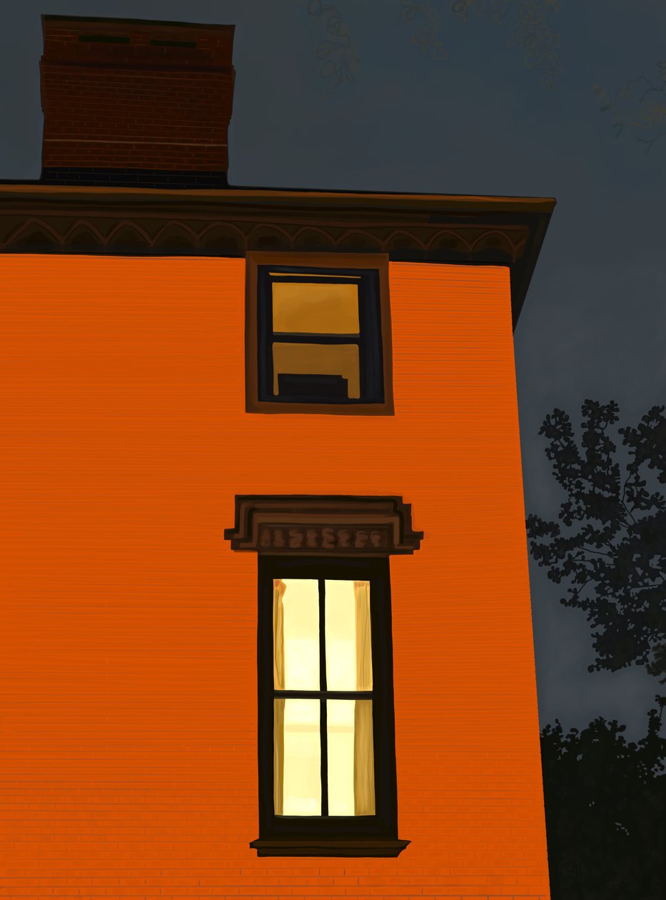 Orange Building, Brooklyn (digital konst) av Evan Sklar