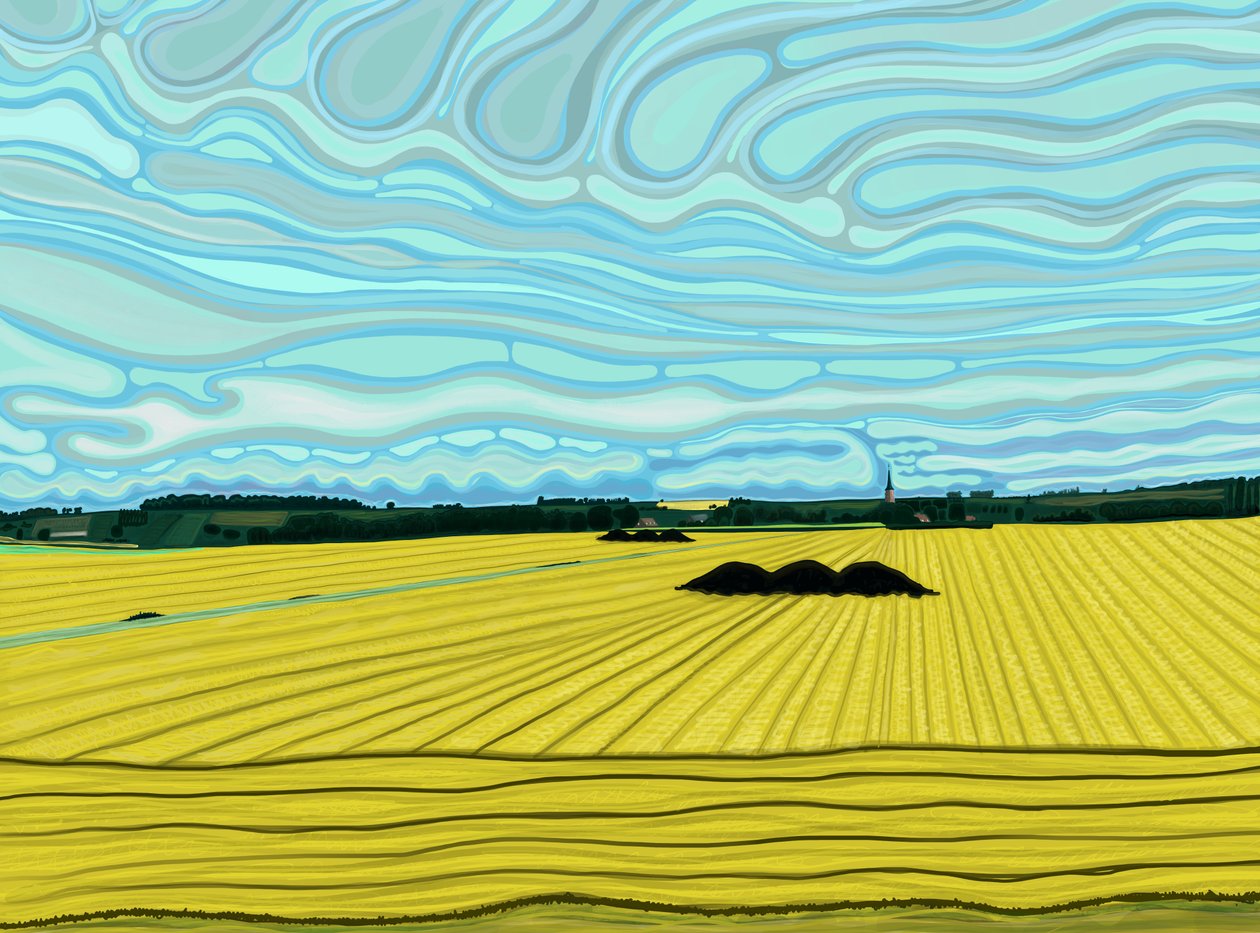 Utkanten av Calais, Frankrike (digital konst) av Evan Sklar