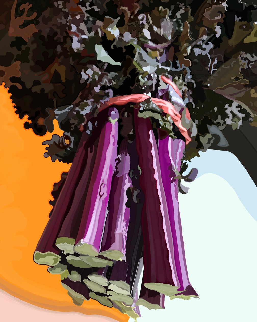 Purple Kale, Brooklyn (digital konst) av Evan Sklar