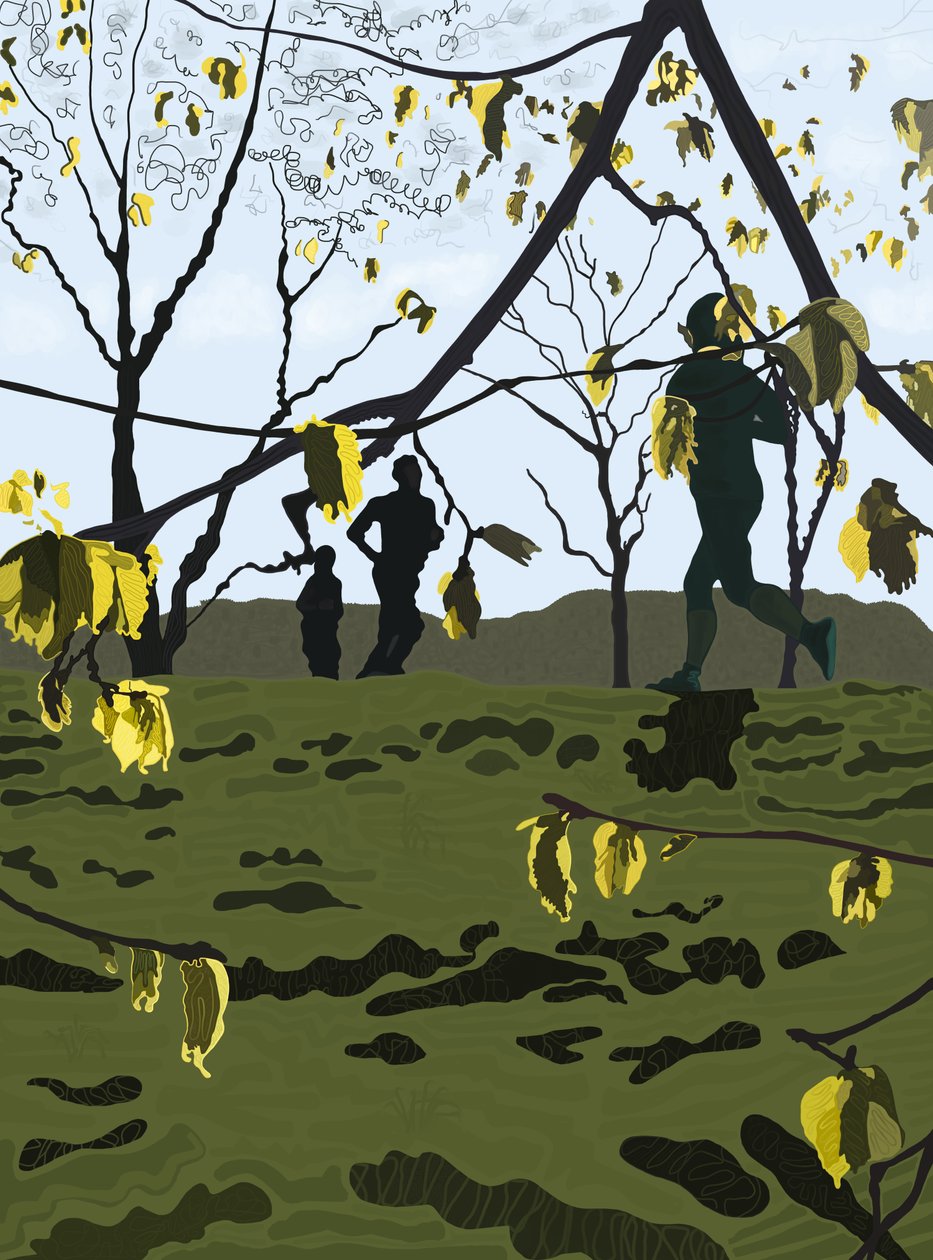 Löpare, Prospect Park (digital konst) av Evan Sklar