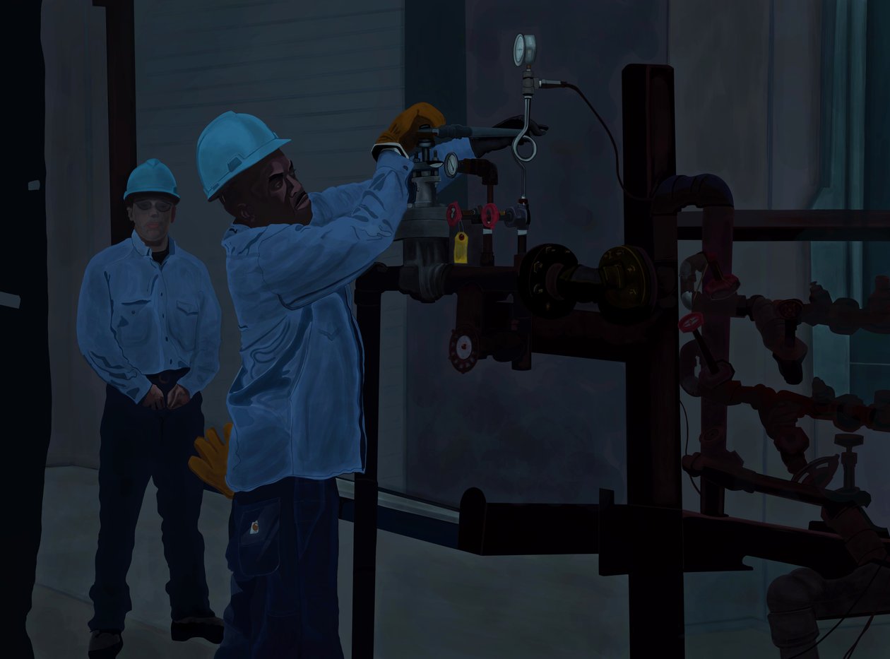 Steam Workers (digital konst) av Evan Sklar