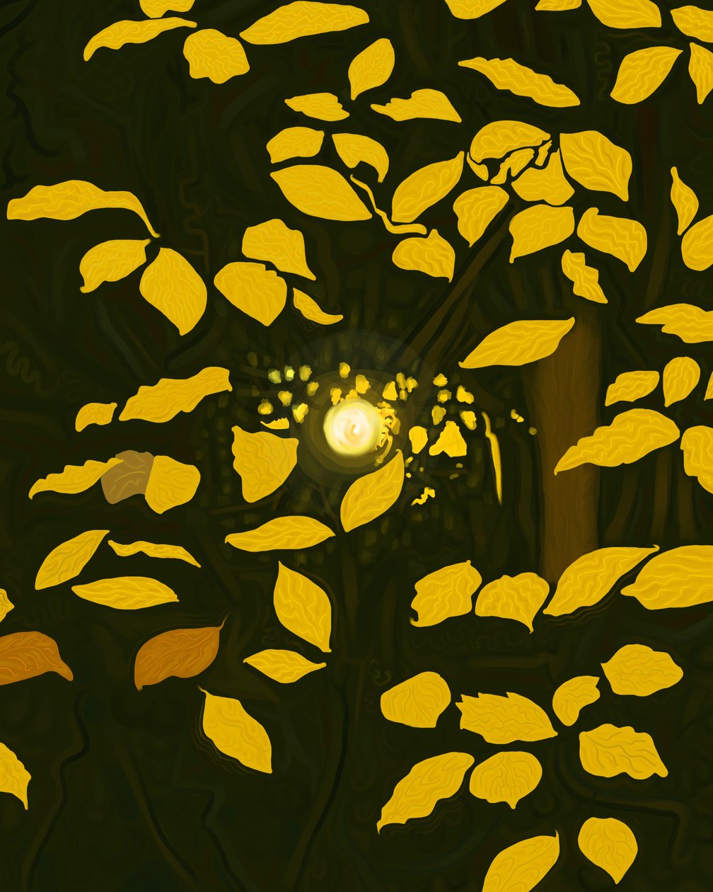 Yellow Leaves (digital konst) av Evan Sklar