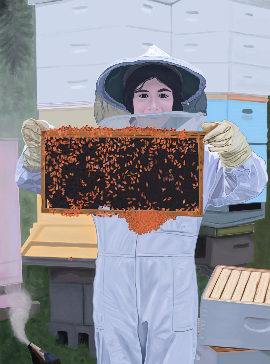 Young Apiarist, Brooklyn (digital konst) av Evan Sklar