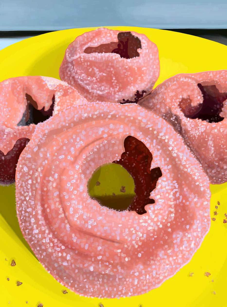 Kanel- och sockerdonuts (digital konst) av Evan Sklar
