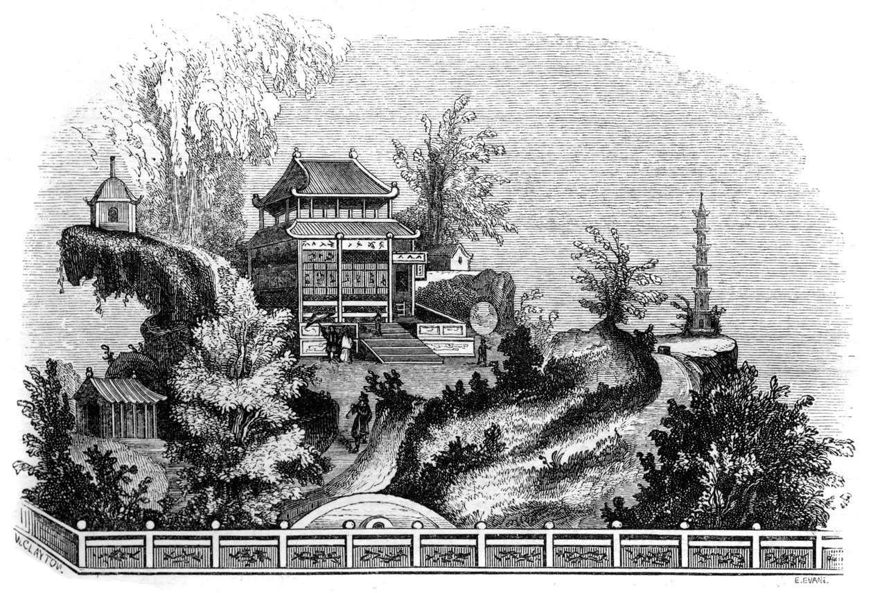 Kinesisk sommarvilla, 1847 av Evans
