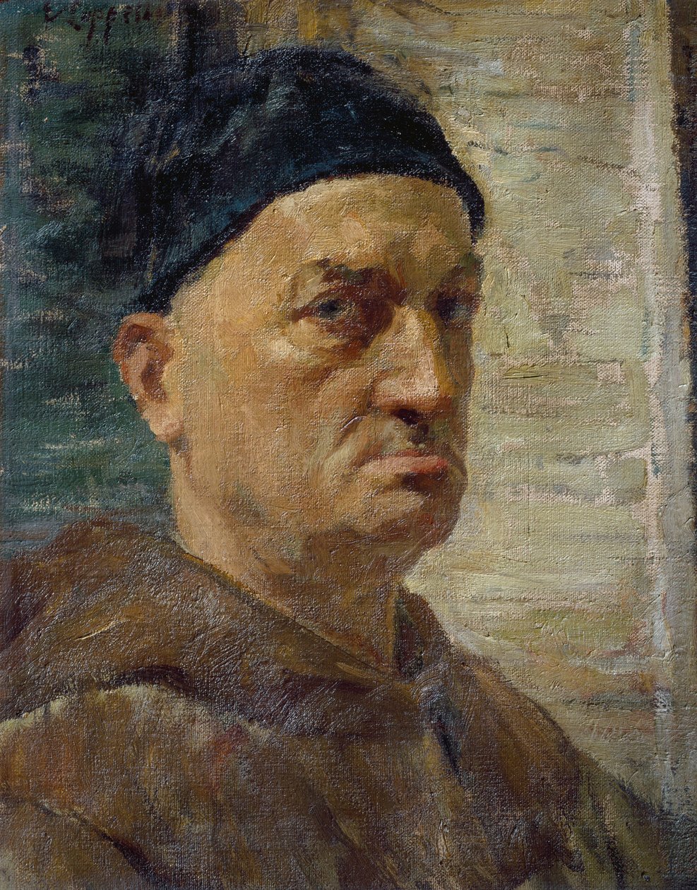 Självporträtt (olja på duk) av Evaristo Cappelli