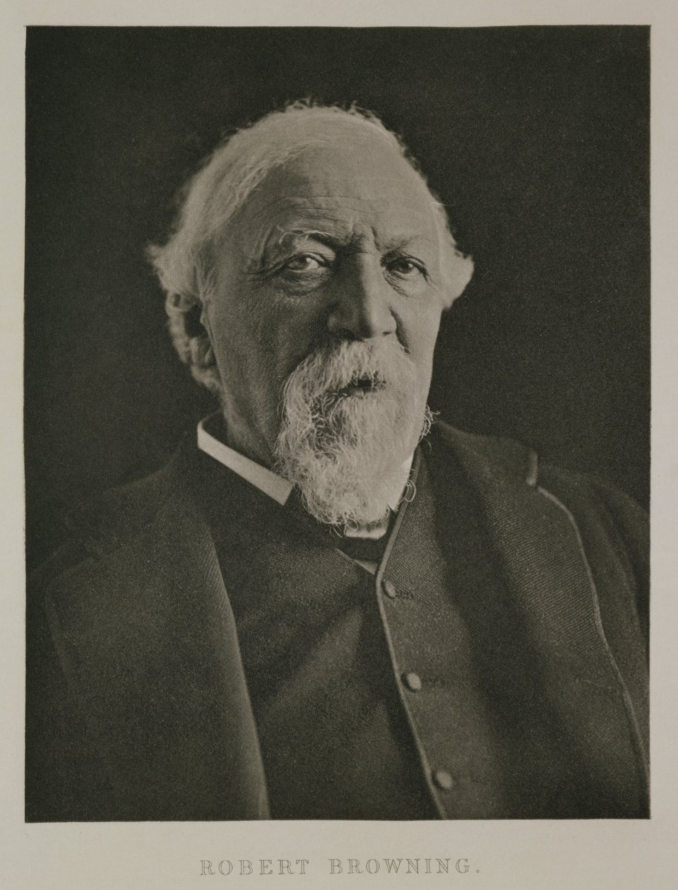 Porträtt av Robert Browning (1812-89), ca 1889 av Eveleen Myers