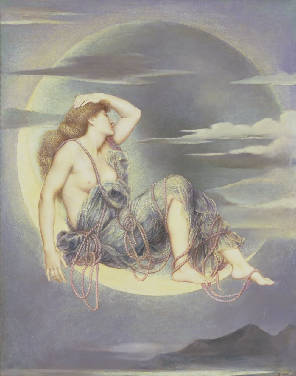Luna, 1885 av Evelyn De Morgan