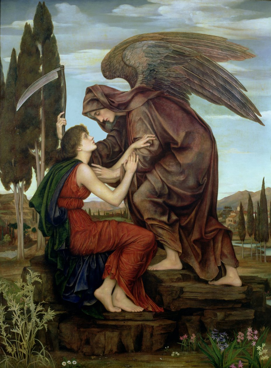 Dödsängeln, 1890 av Evelyn De Morgan