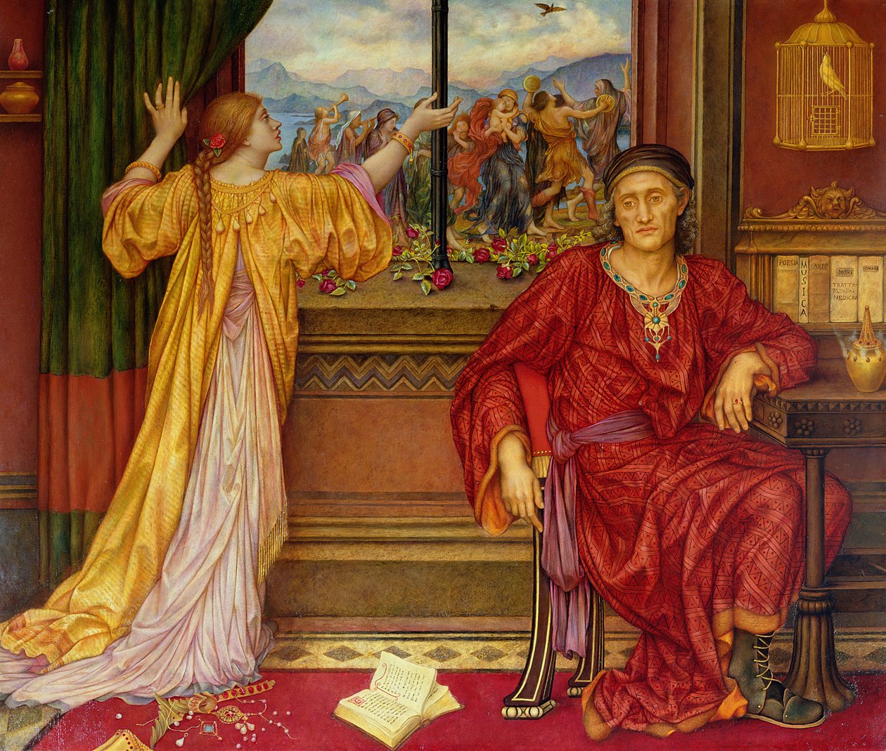 Den förgyllda buren av Evelyn De Morgan