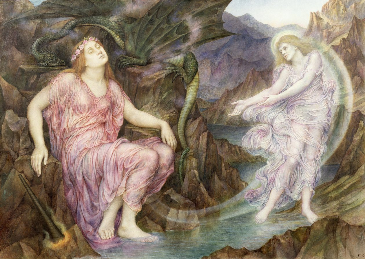 Själens bortgång vid döden av Evelyn De Morgan