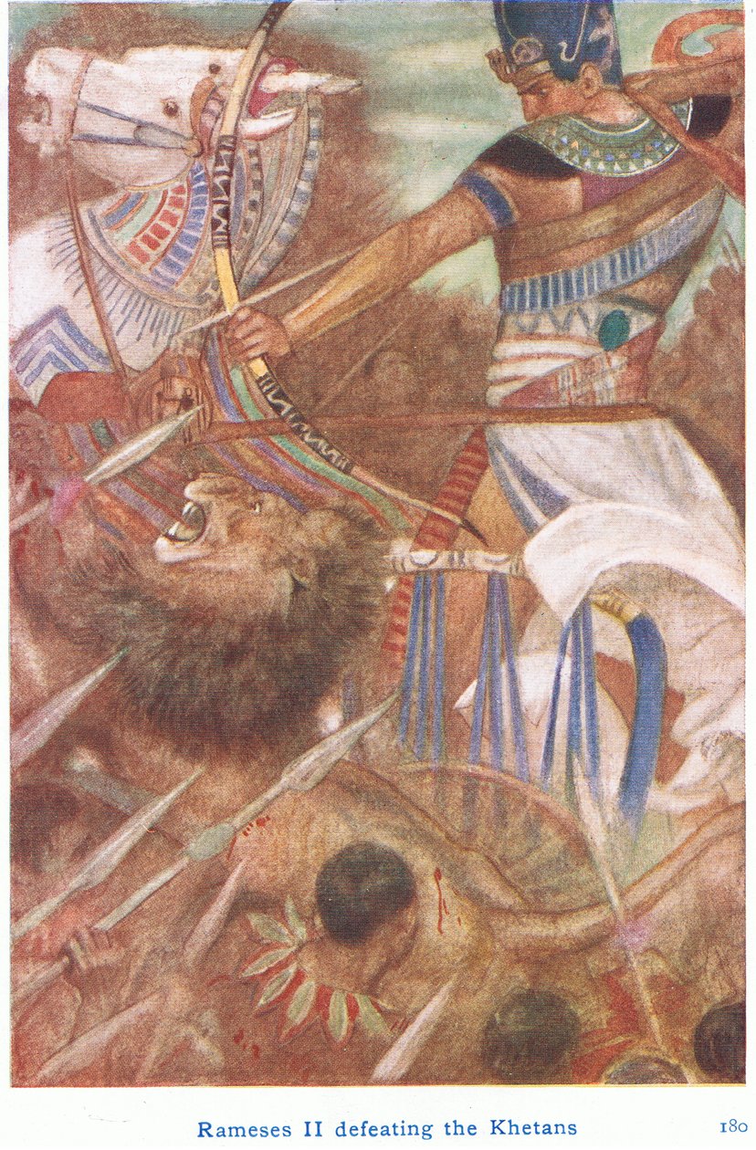 Ramesses EE besegrar Khitans (Black Litho) av Evelyn Paul