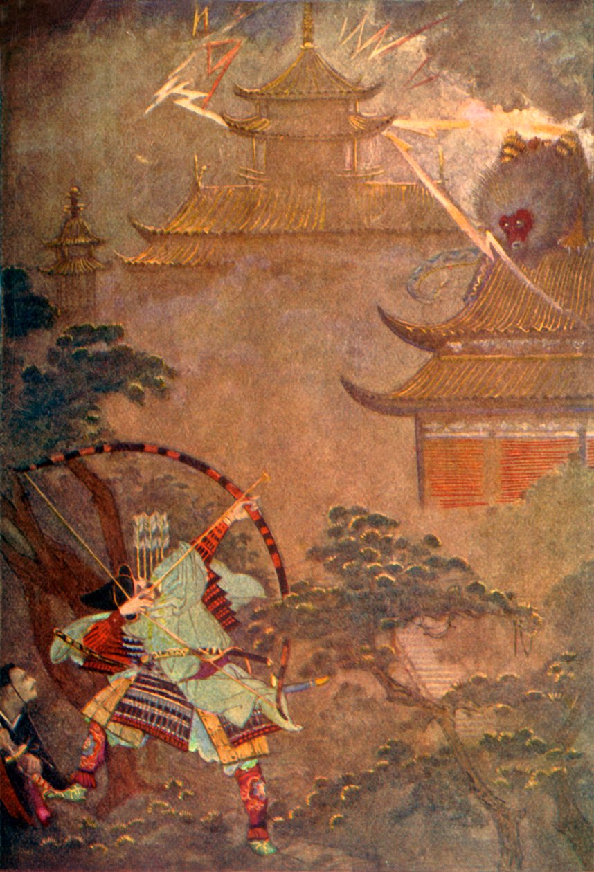 "Yorimasa dödar vampyren", 1912. av Evelyn Paul