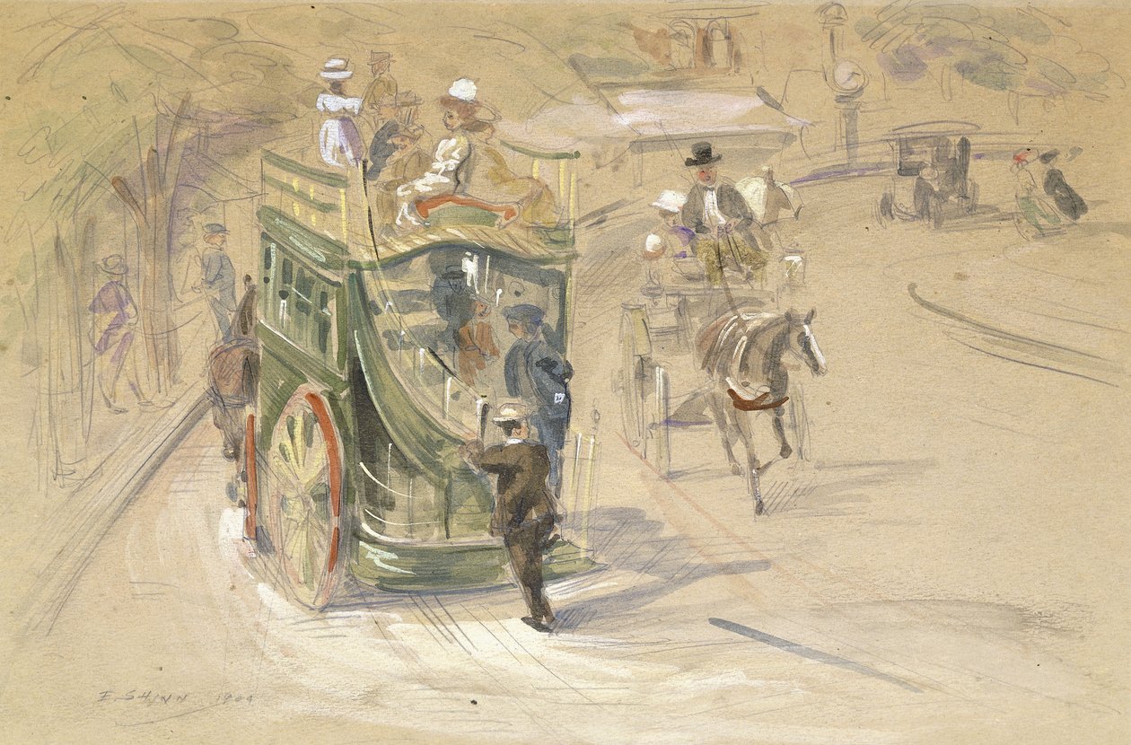 I Central Park av Everett Shinn