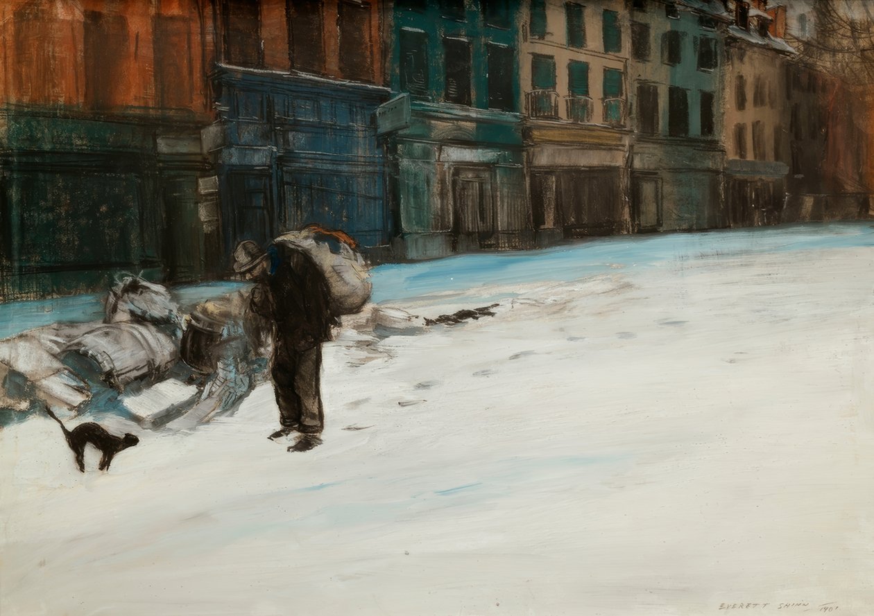 La ville fatiguée (Tôt le matin, Paris) av Everett Shinn