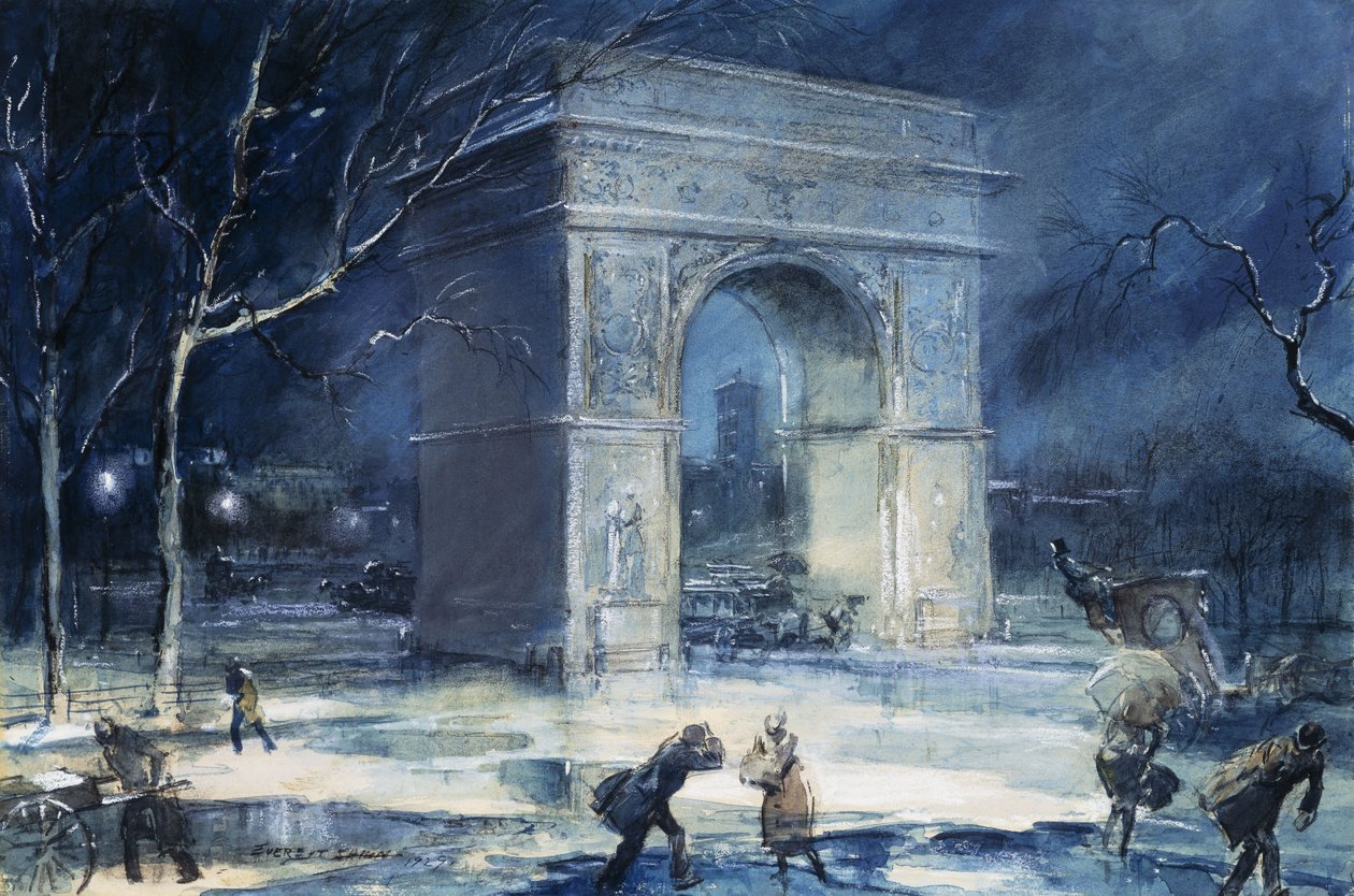 The Arch, Washington Square av Everett Shinn