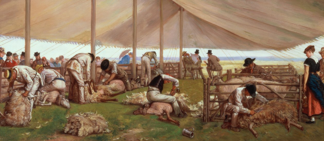 Fårklippningsmatchen, 1875 av Eyre Crowe