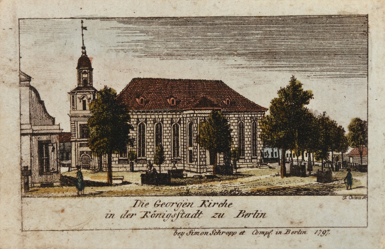 St. George-kyrkan i Königsstadt, Berlin, 1797 av F.A. Calau