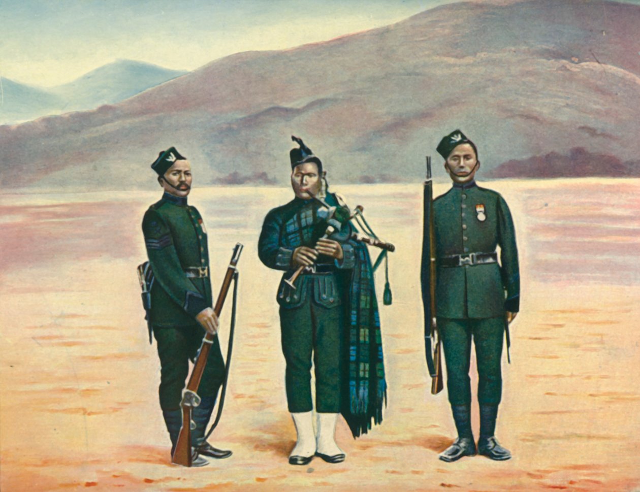 "The Fifth Gurkhas", 1901. av F Bremner
