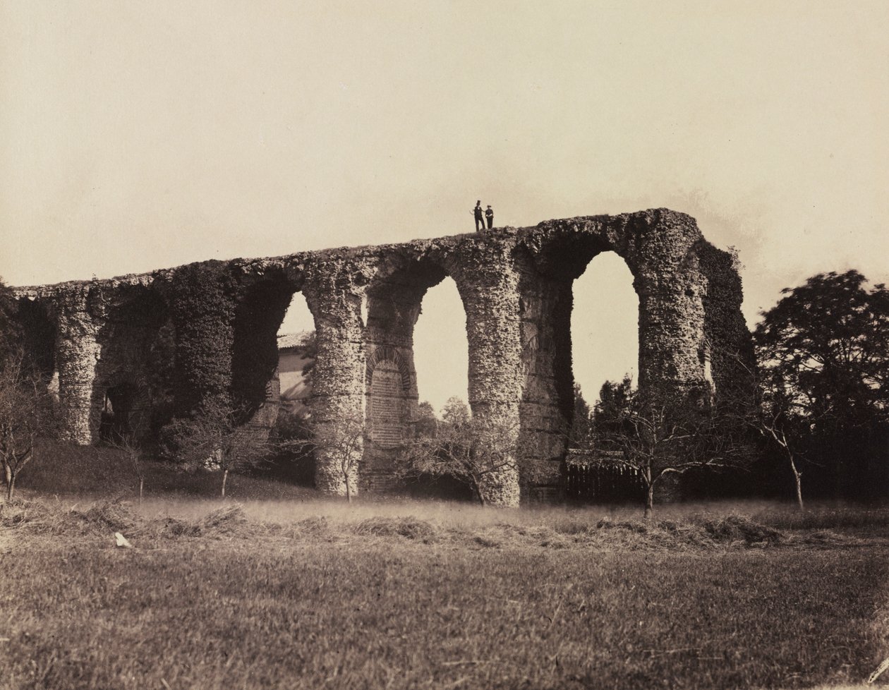 Romersk akvedukt, Beaunant, Frankrike, ca. 1857. av F. Chabrol