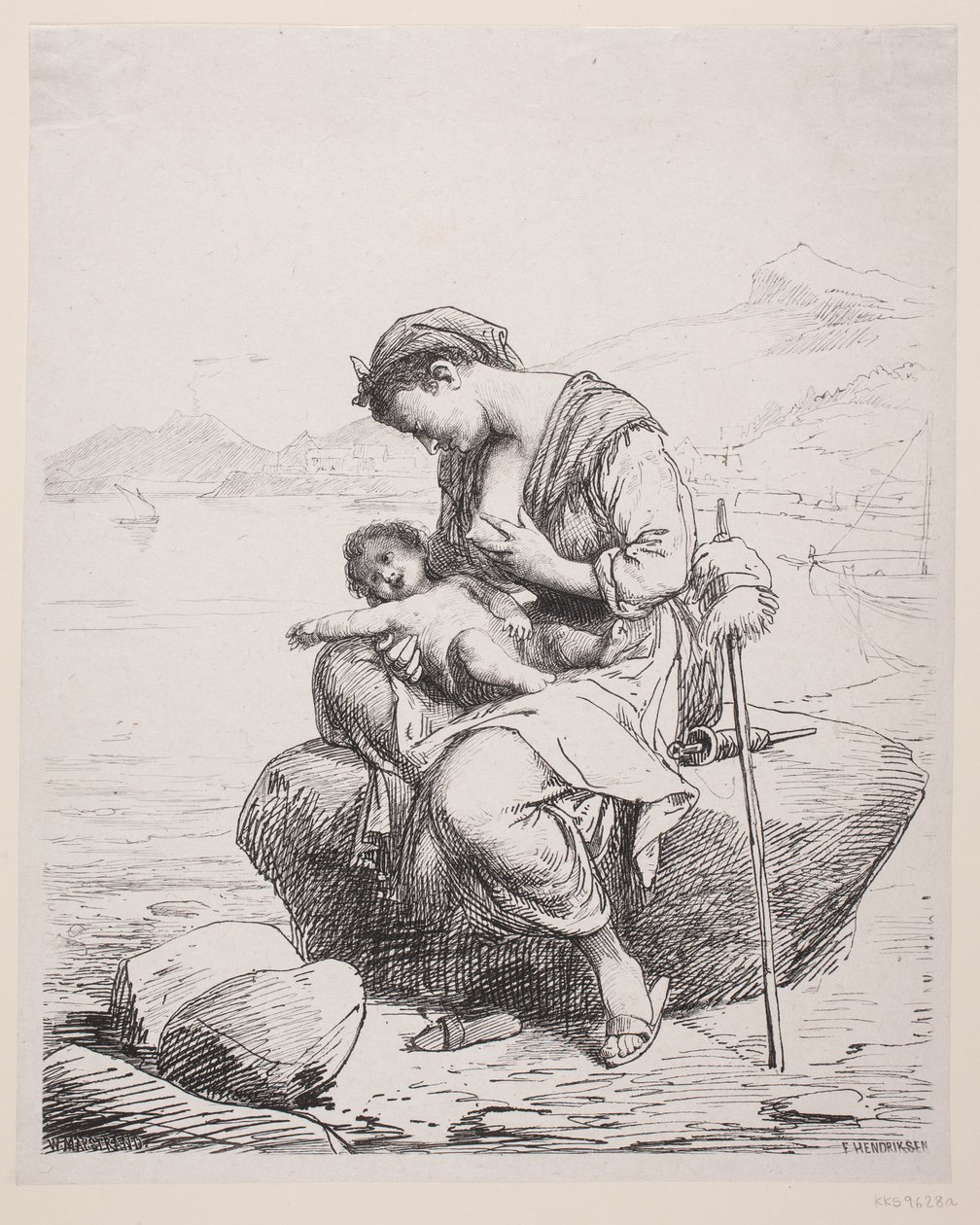 En ung mamma av F. Hendriksen