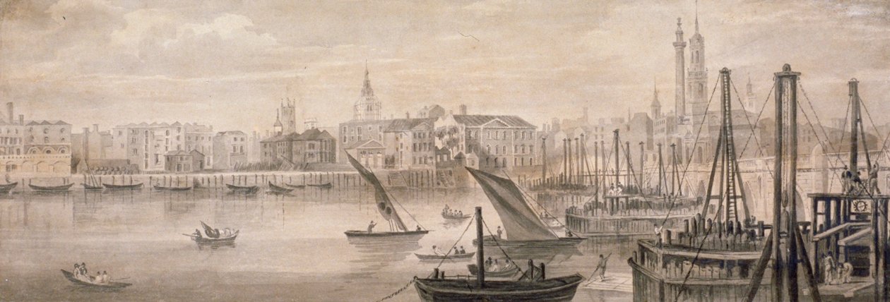 Old London Bridge, 1826. av F Jackson