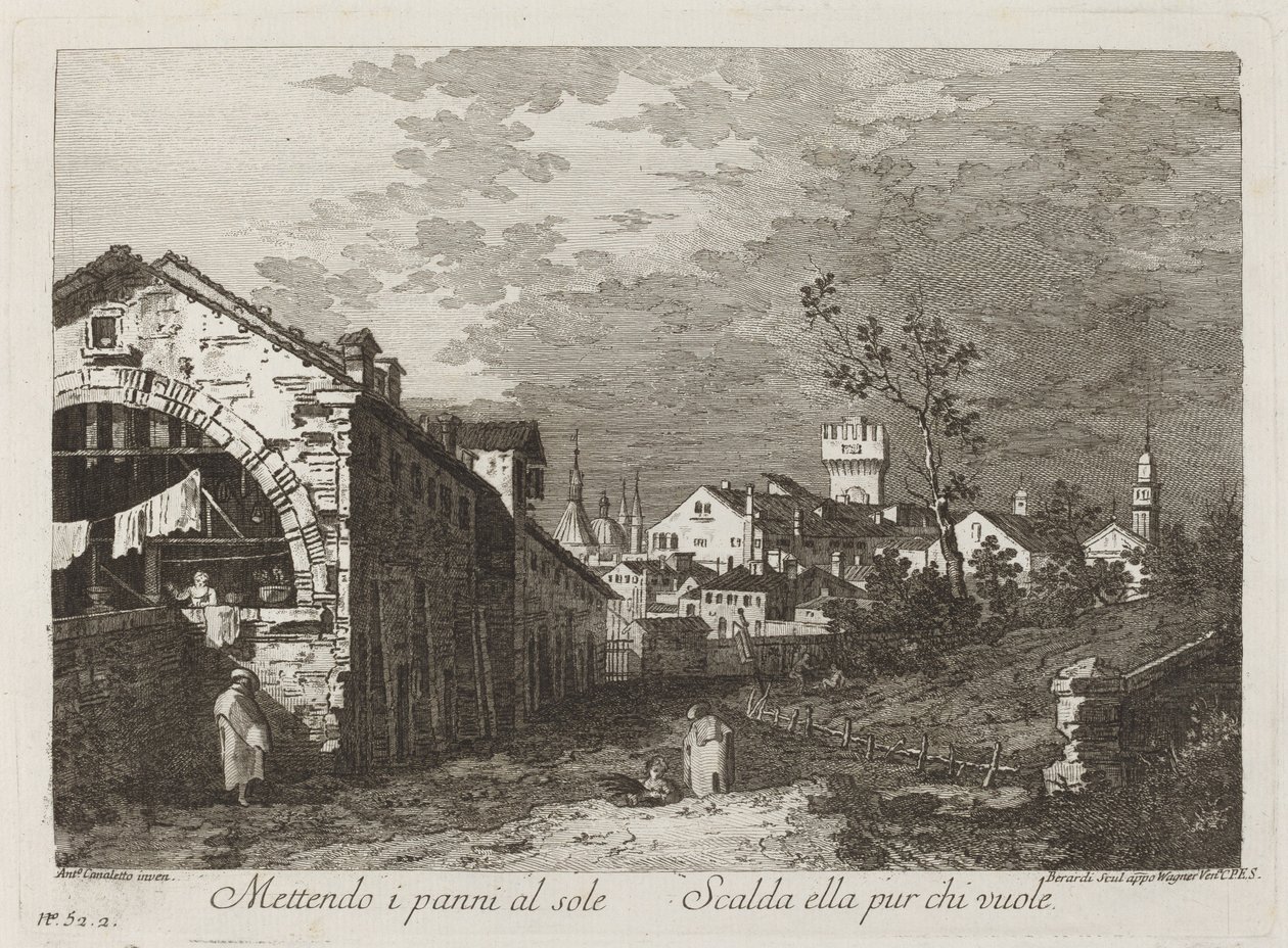 Att ta på sig kläder... av Fabio Berardi after Canaletto