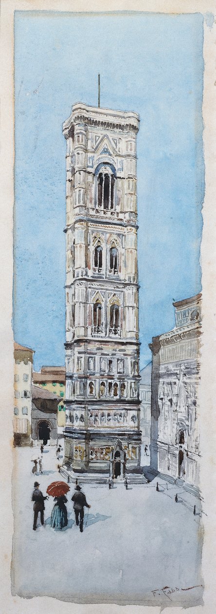 Promenad på Piazza Duomo i Florens av Fabio Fabbi